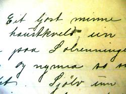 Solglytt 1909: Eit ljost minne