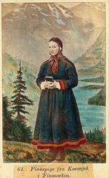 64. Finnepige fra Karasjok i Finmarken.