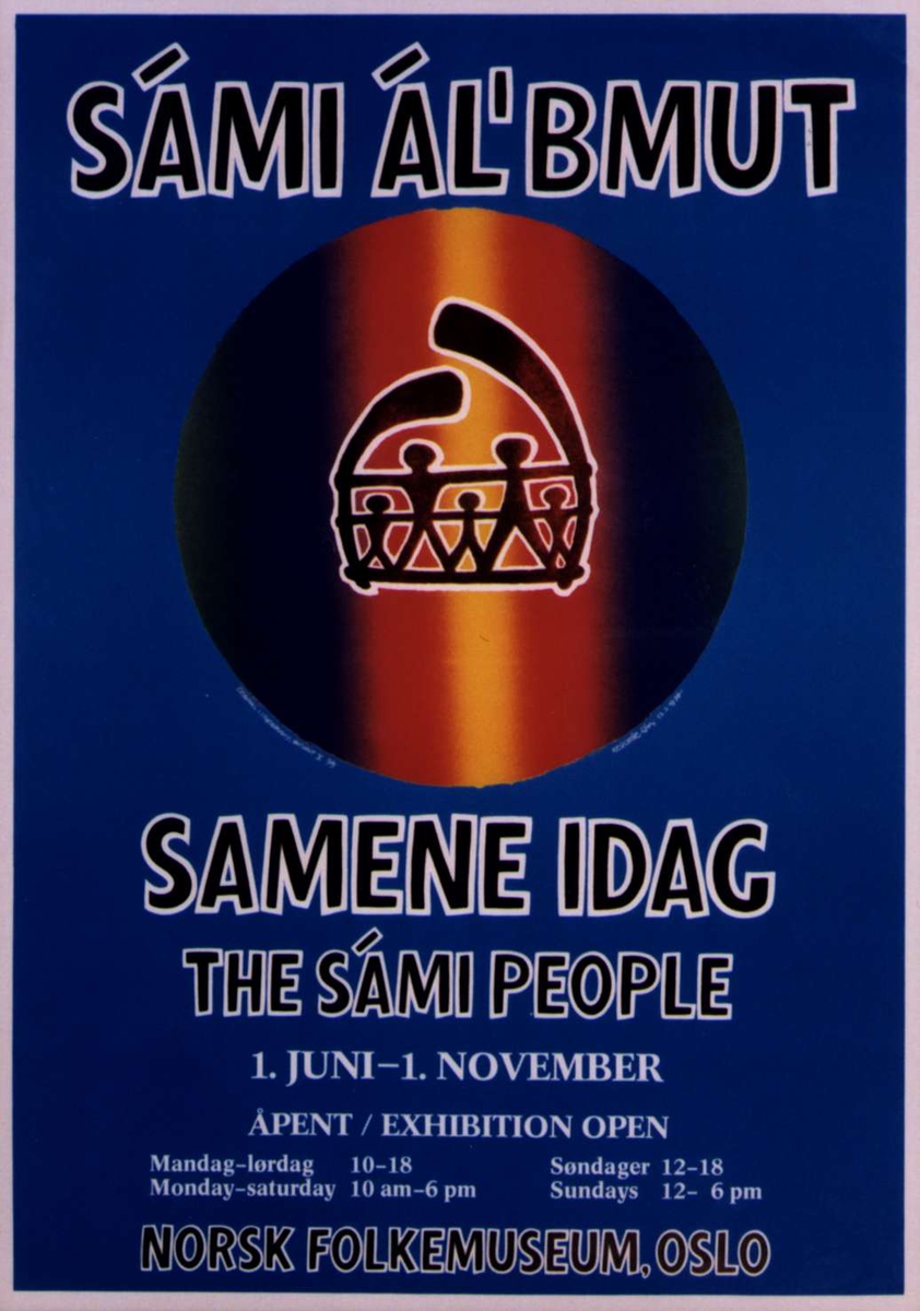 Plakat. Utstillingen "Samene idag" på Norsk Folkemuseum i 1978