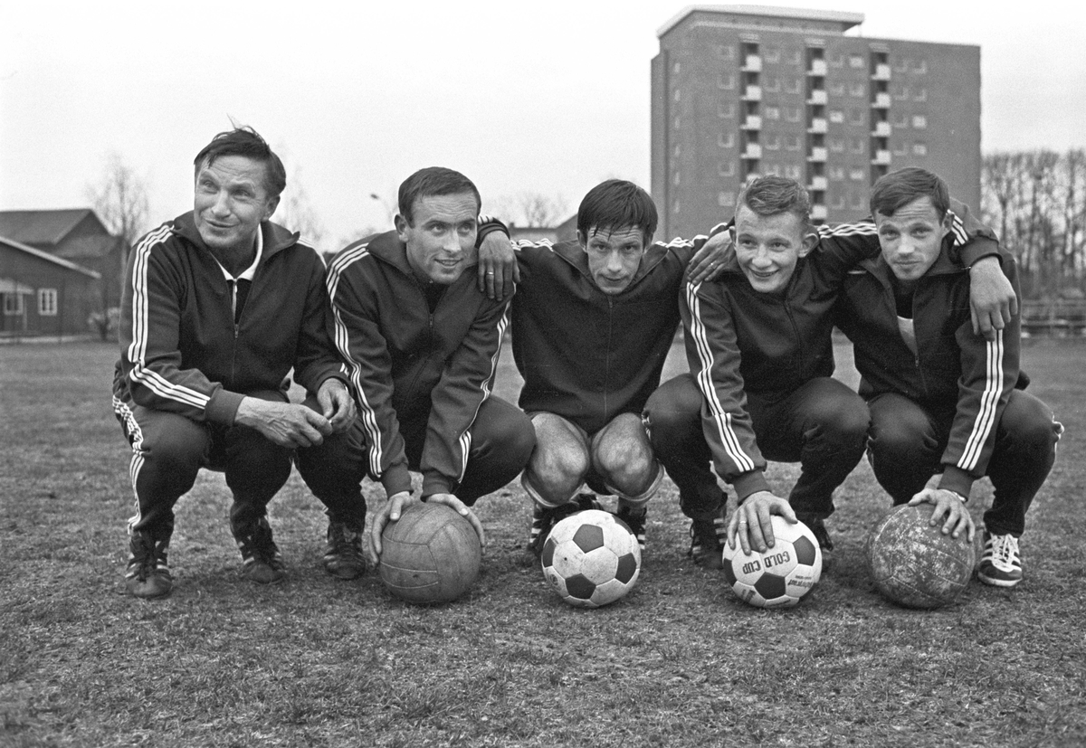 Serie. Landslaget i fotball trener. Fotografert 15. aug. 1969.