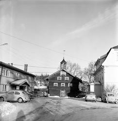 Fjellhammer gård. Lørenskog,08.01.1964, trafikk og bebyggels