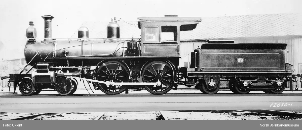 Randsfjordbanens damplokomotiv type XIX nr. 39 fra Baldwin Locomotive Works