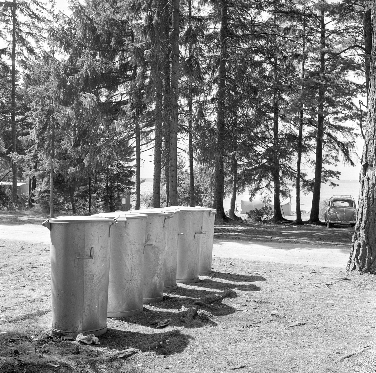 Østfold, august 1961, besøk på forskjellige campingplasser.