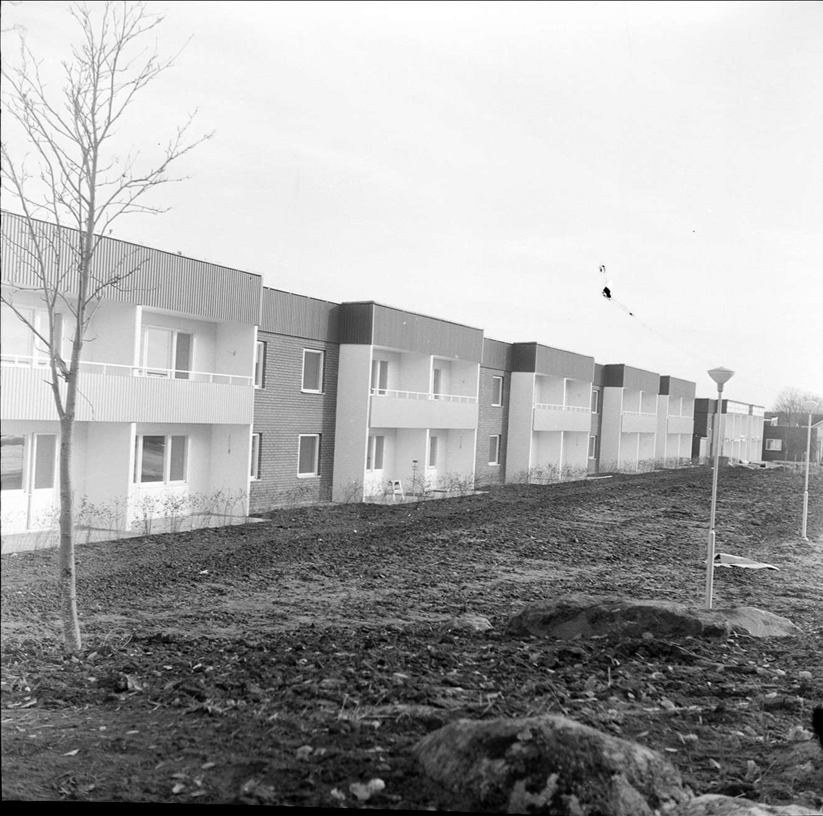 Inflyttning i kvarteret Skölden, Tierp, Uppland oktober 1972