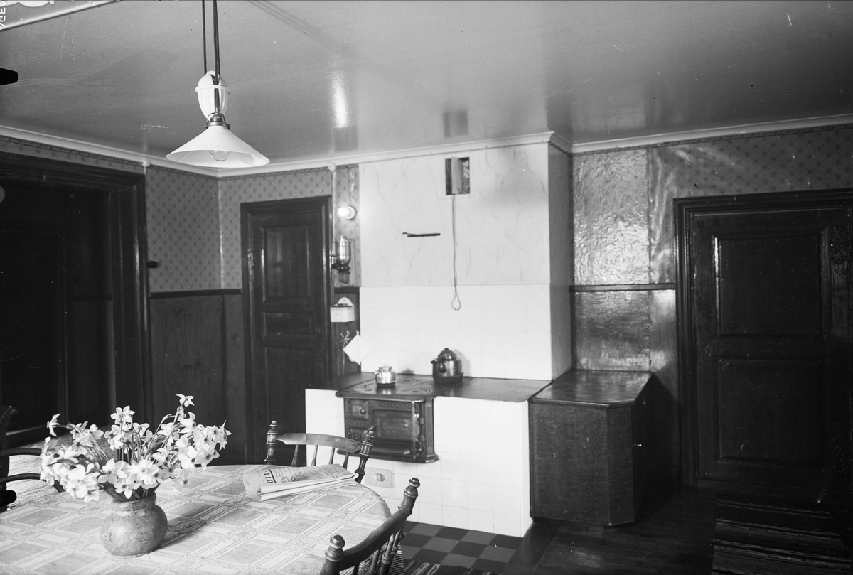 Kök på Kumlans Lanthushållsskola, Tensta socken, Uppland 1937