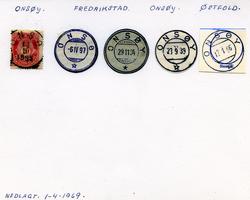 Stempelkatalog  Onsøy, Onsøy kommune, Østfold