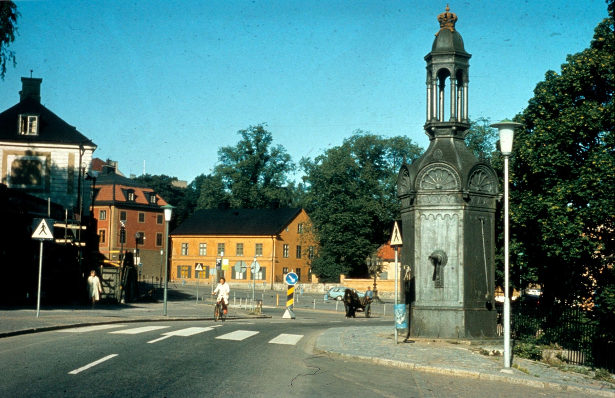 S:t Eriks torg i kvarteret Disa, stadsdelen Fjärdingen i Uppsala 1973