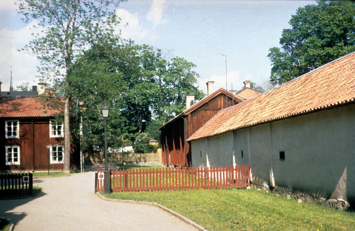 Gårdsinteriör, Ihregården, kvarteret Slottet, Uppsala 1971