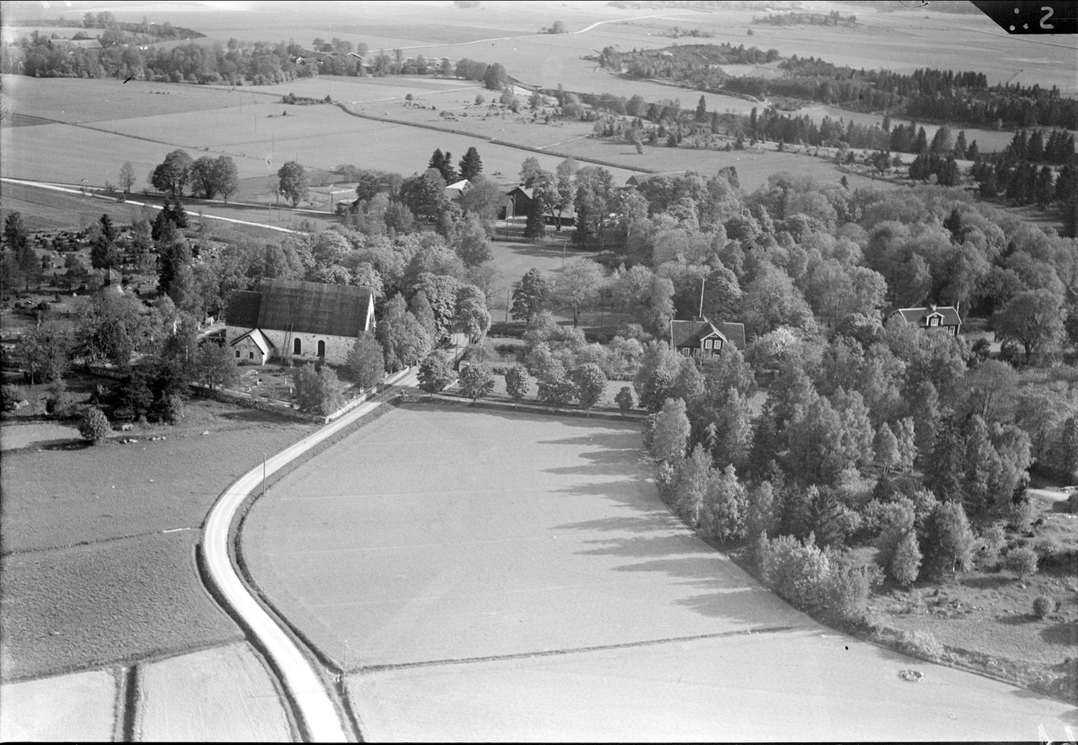 Flygfoto över Ärentuna, Ärentuna socken, Uppland 1936