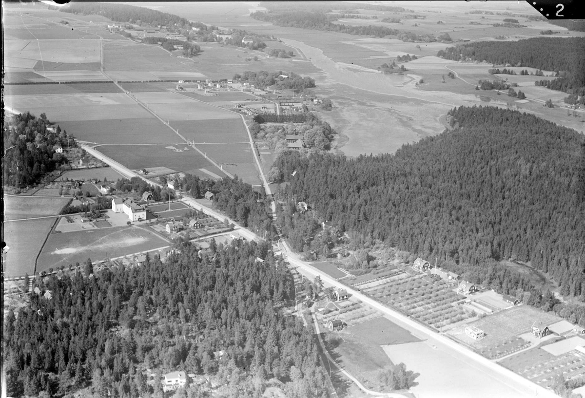 Flygfoto över Sunnersta, Uppsala 1936