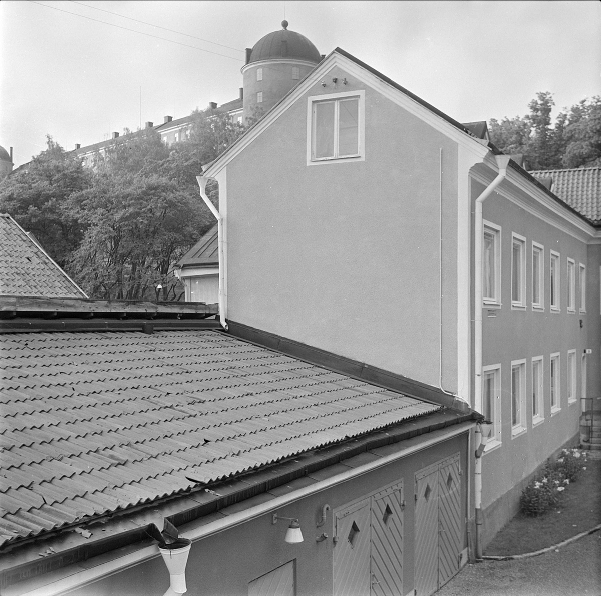 Landstingsbyggnad på Nedre Slottsgatan i kvarteret Trädgården, stadsdelen Fjärdingen, Uppsala 1959