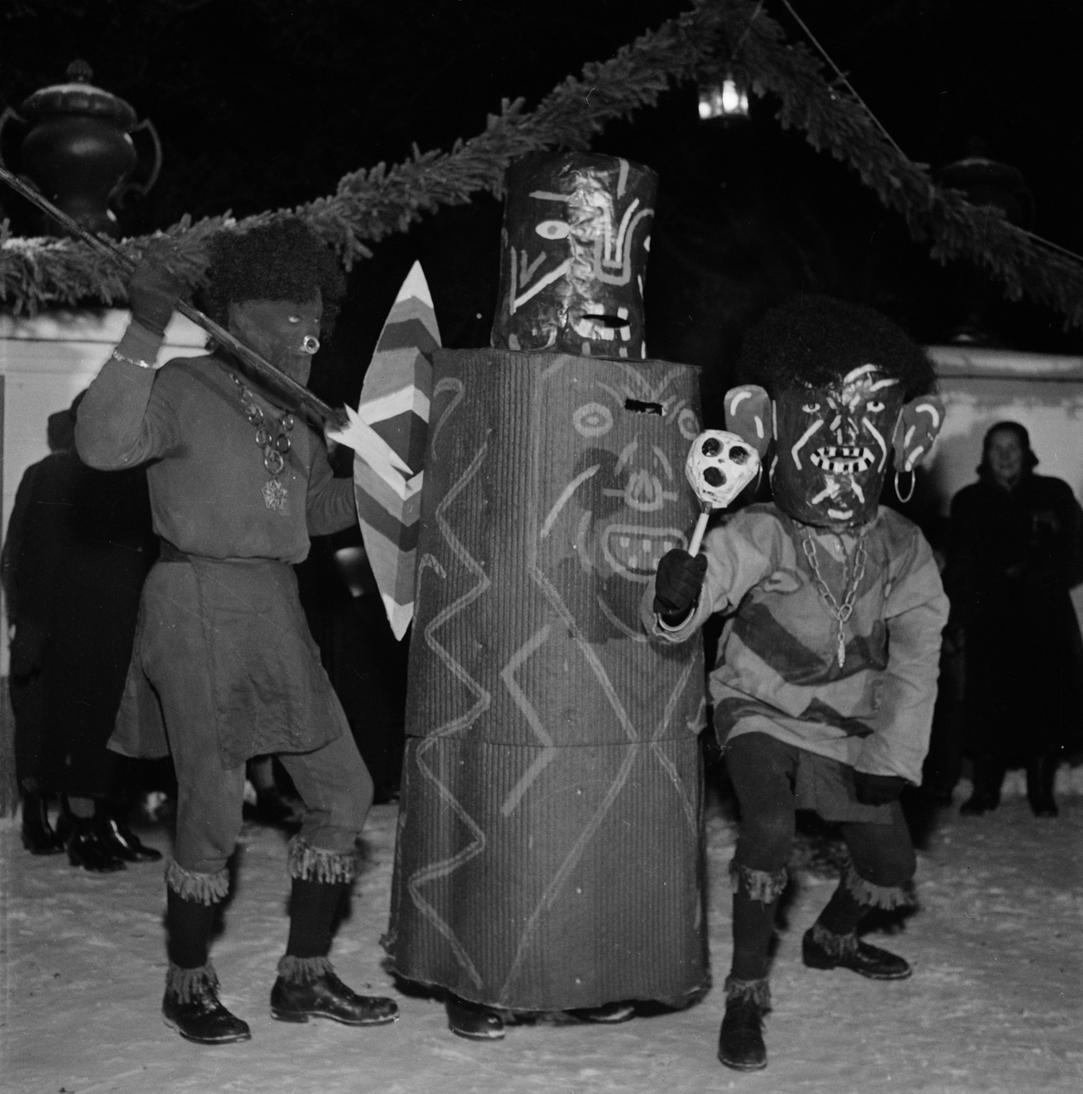 Karneval i Gimo, Skäfthammars socken, Uppland 1955