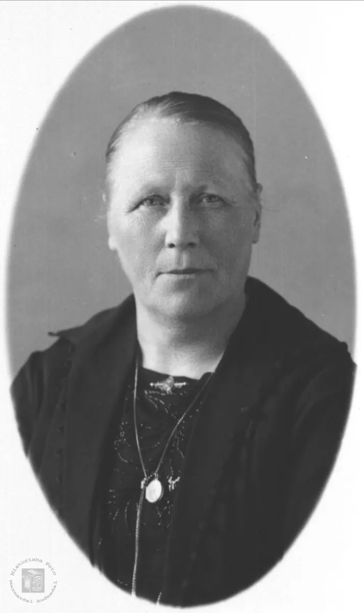 Portrett Sille Marie Rolfsdtr Brunvatne gift Skjævesland, Øyslebø.