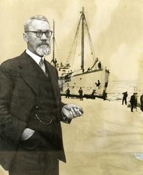 Portrett fra serien "Tidens menn om Tiedemann" laget av rekl