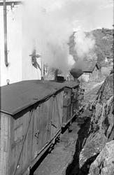 Damplokomotiv nr. 2 i godstog 5661 tar vann på Moisund stopp