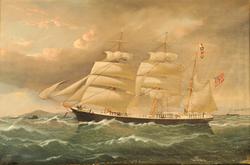 Bark 'Zenobia' av Larvik [Oljemaleri]