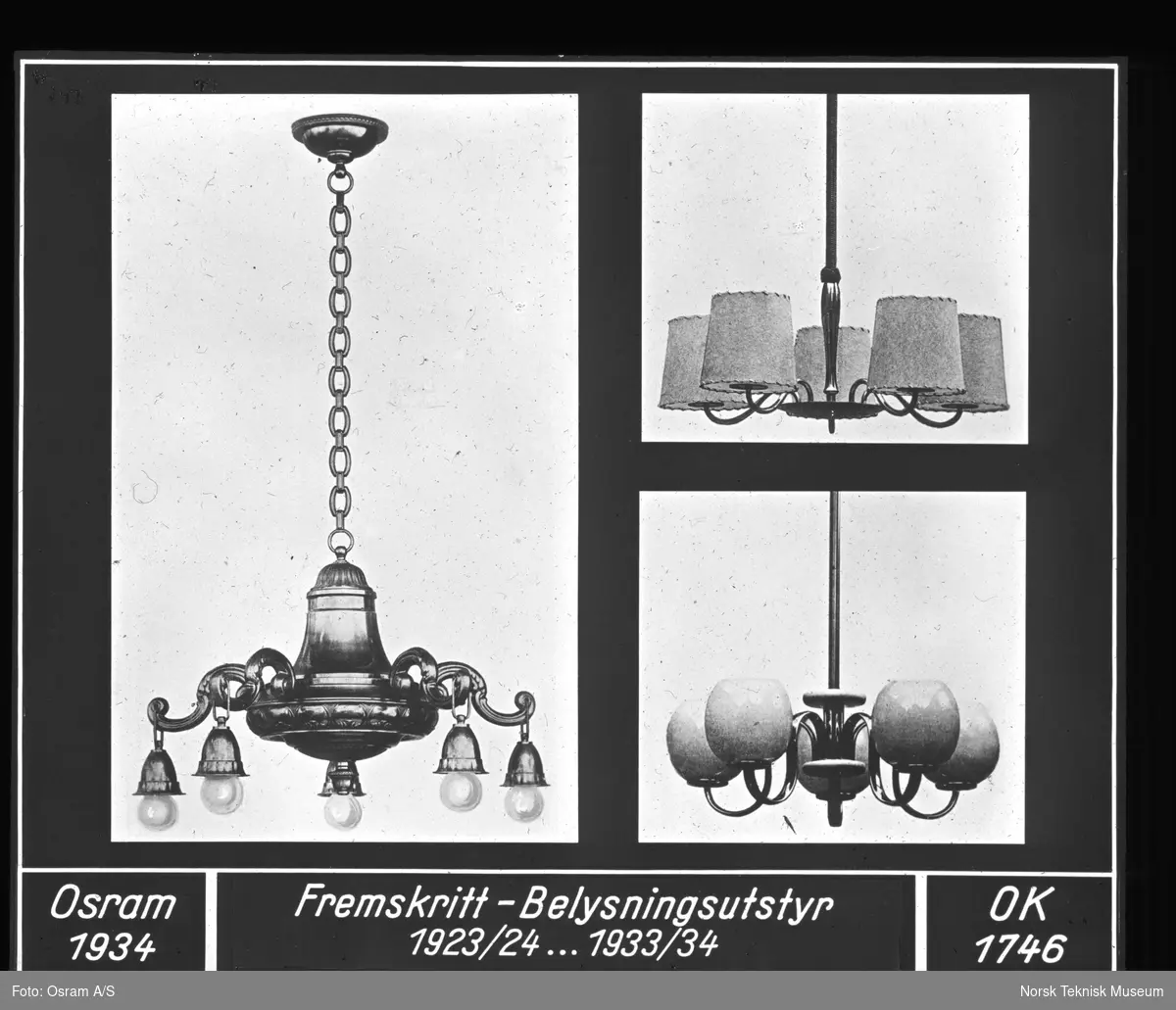 To taklamper, en fra 1923-24 og en fra 1933-34