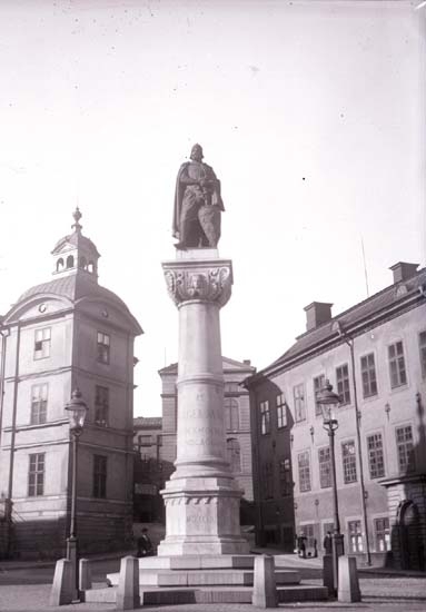 Enligt text som medföljde bilden: "Stockholm, Birger Jarls staty okt 08".