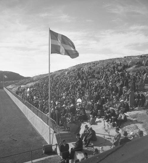 Text till bilden: "Per-Albin. Medborgarfesten, Gullmarsvallen. 1940.08".