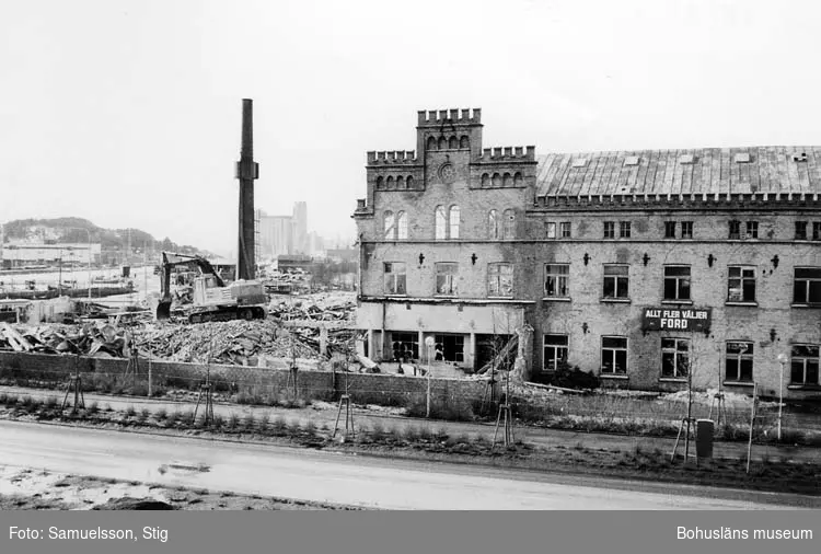 Rivning av Kampennhofs fabriksbyggnad