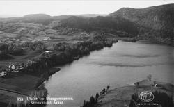 Utsikt fra Skaugumsaasen. Semsvandet, Asker.