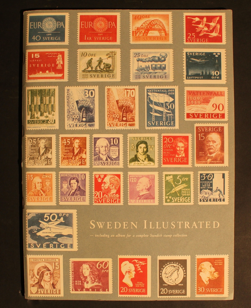 Sweden Illustrated, en presention av Sverige för utländska marknaden med ett förtrycksalbum för en komplett svensk frimärkssamling.