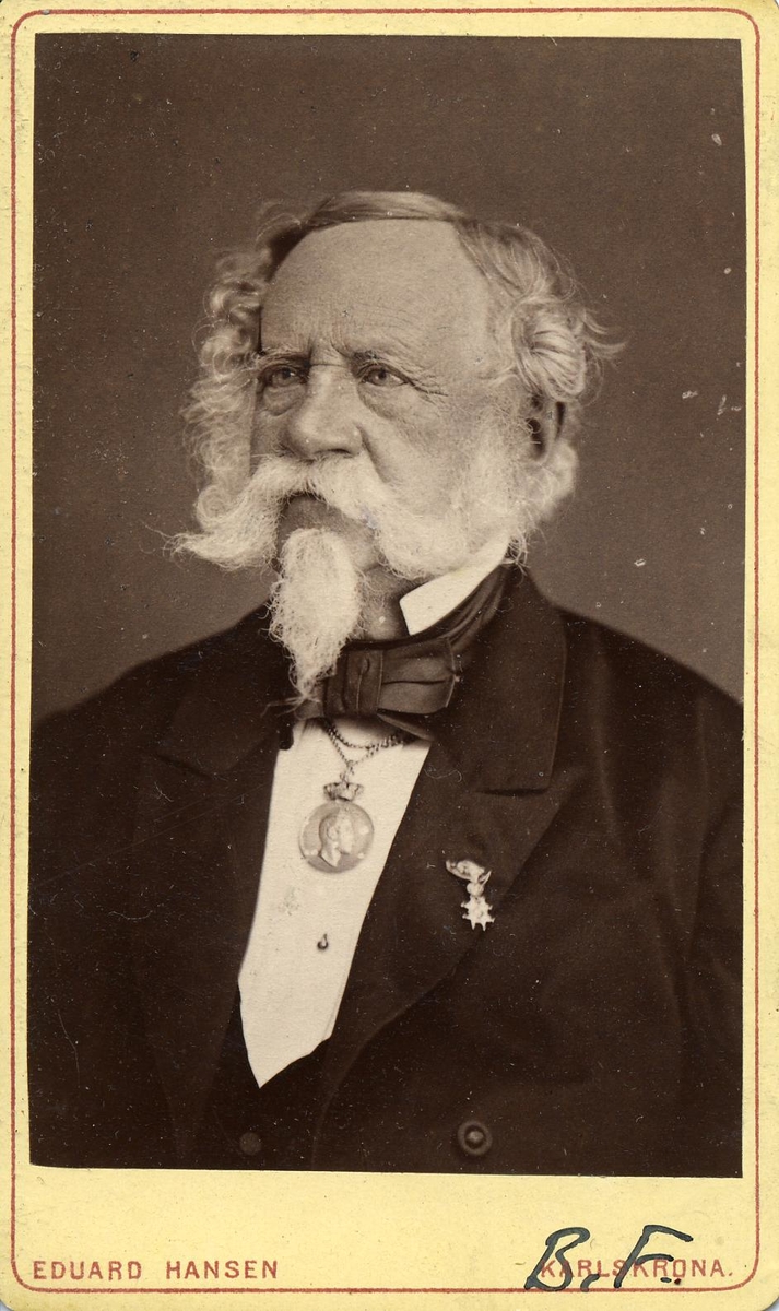 Porträtt av Fredrik Bennet, postmästare i Karlskrona. 