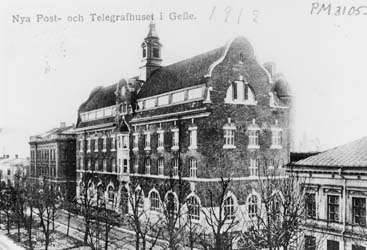 Nya Post- och Telegrafhuset i Gefle 1912.  Nygatan 30 - 32.