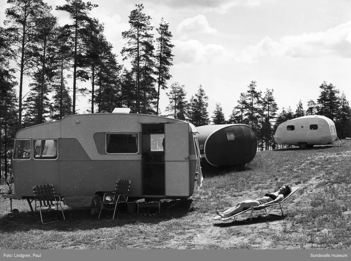 Husvagnar på ev. Fläsians campingplats.
