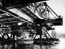 Bygging av TCP2 i Åndalsnes. 
Bilde fra montering av dekksr