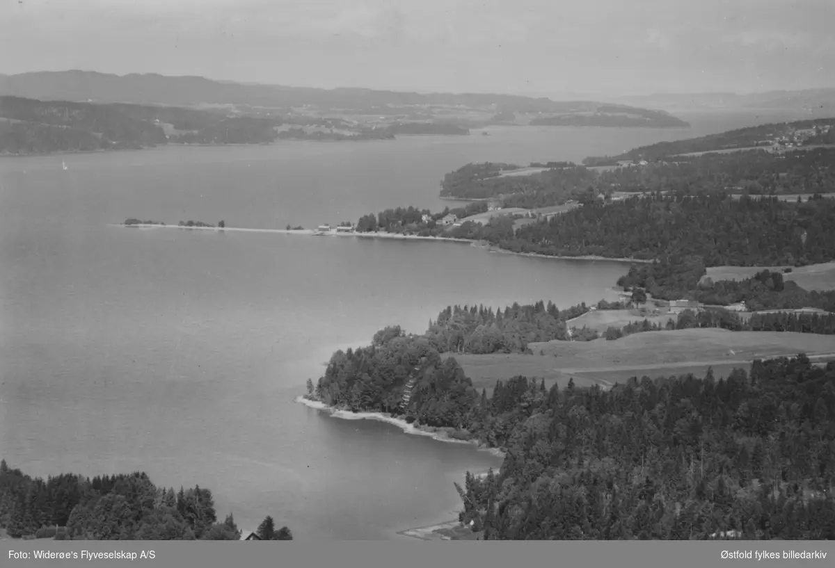 oversiktsbilde, kystlandskap, skråfoto, - Østfold fylkes billedarkiv ...