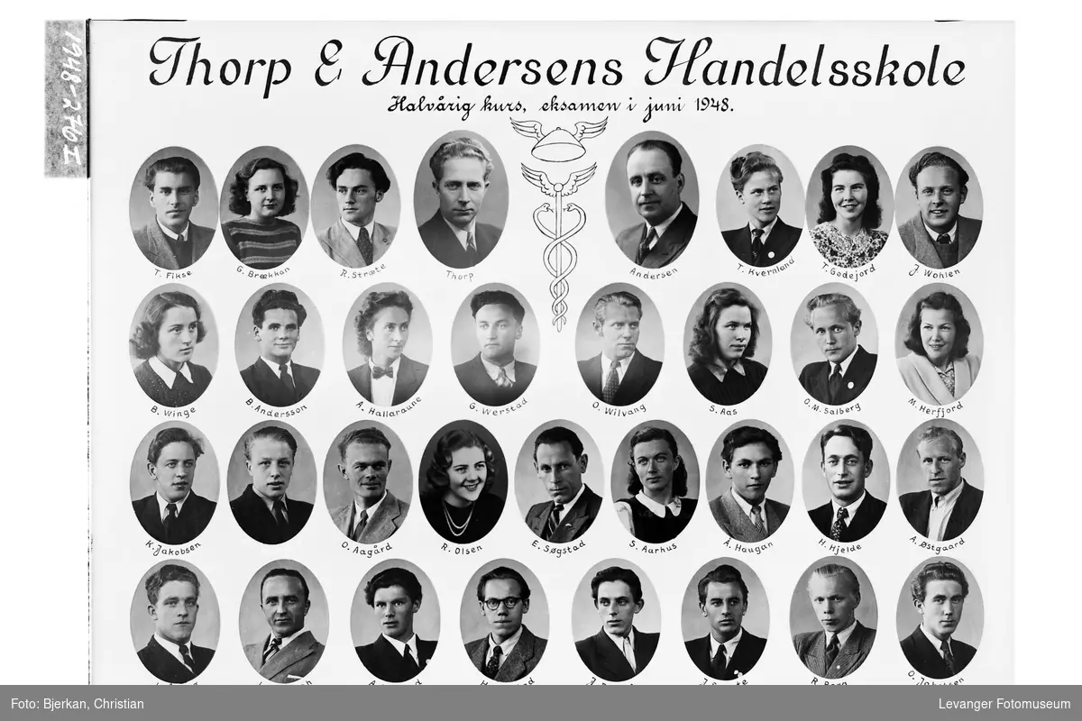 Thorp og Andersens Handelsskole, halvårig kurs juni 1948