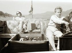 Racerbåten til Håkon Gusfre, Brevik, ca. 1950