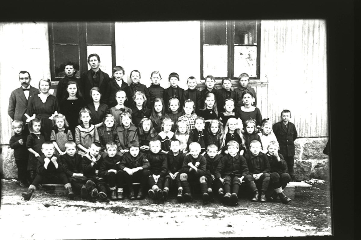 Skoleklasser, ca. 1900-1920