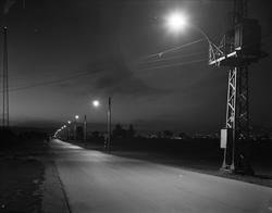 vei, gatebelysning, master, slette