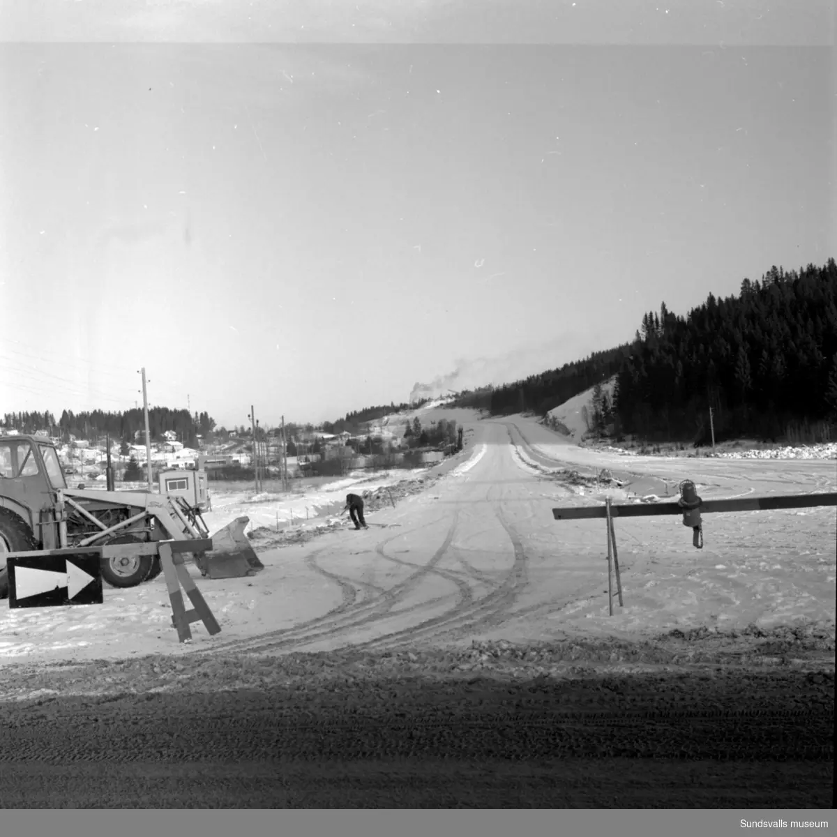 Byggnation av motorvägen i Bydalen och norrut pågår. Fotograferat för Dagens Nyheter.