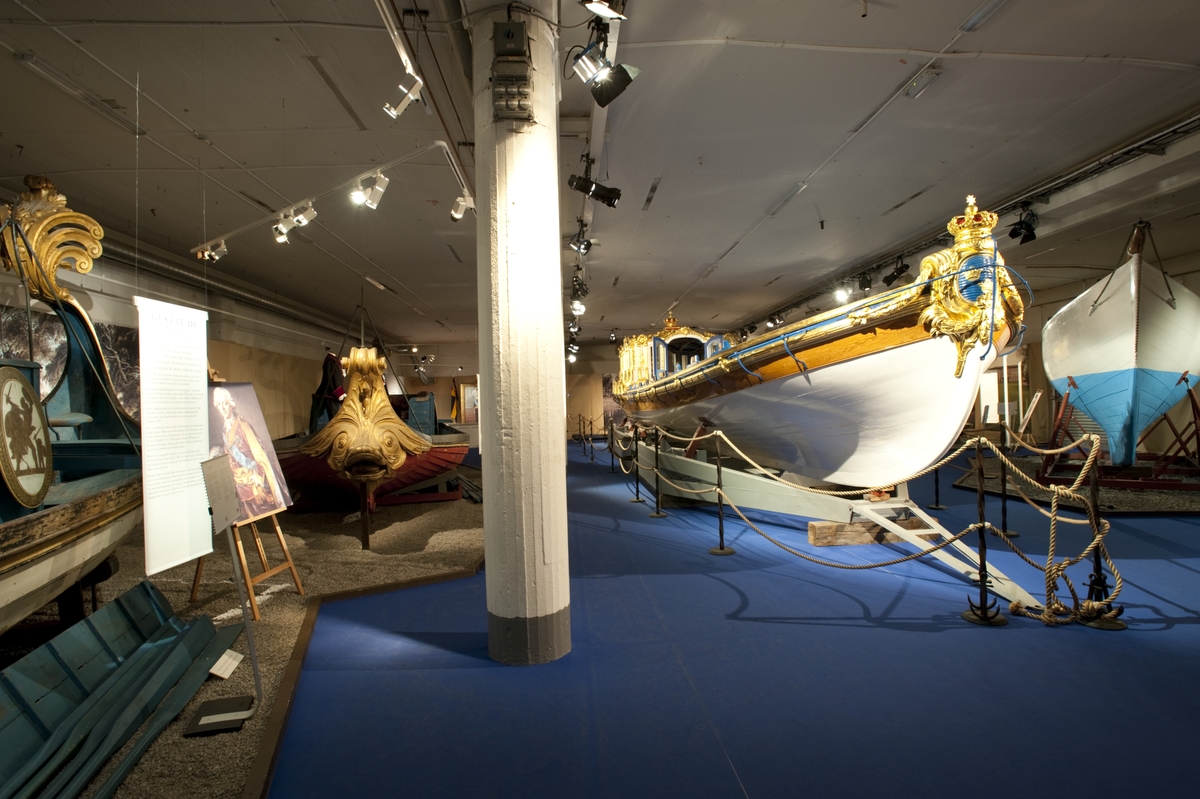 Utställning "Kungliga båtar" i Båthall 1 år 2010.