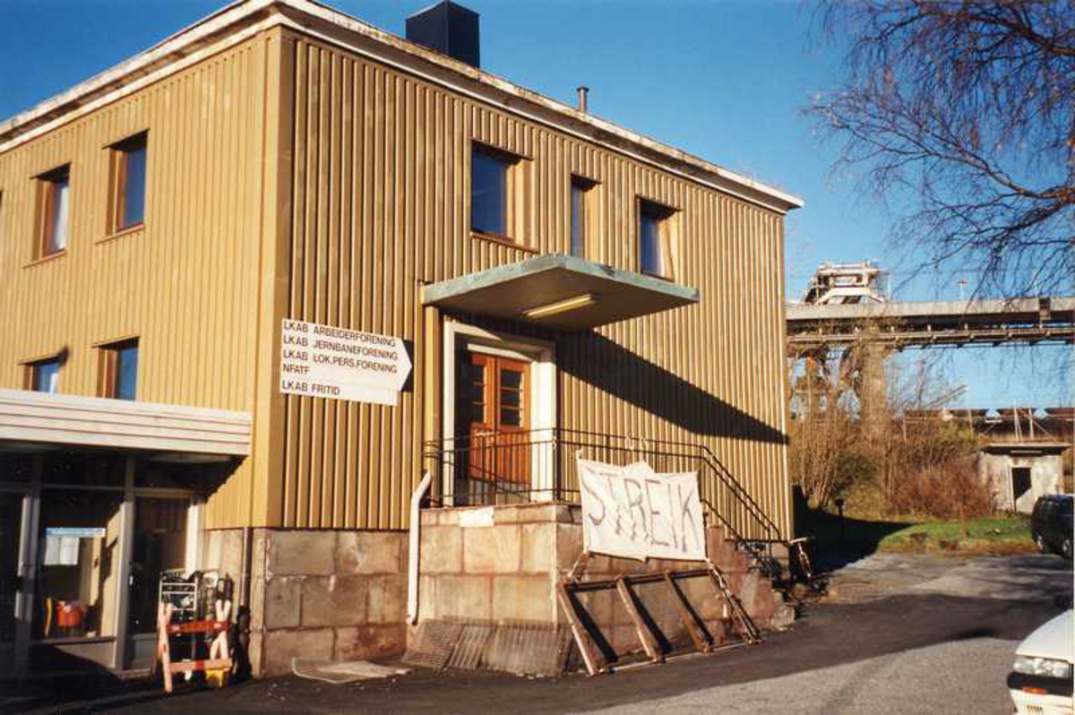 LKAB, Narvik.Streik oktober 1996.. Hovedport.
