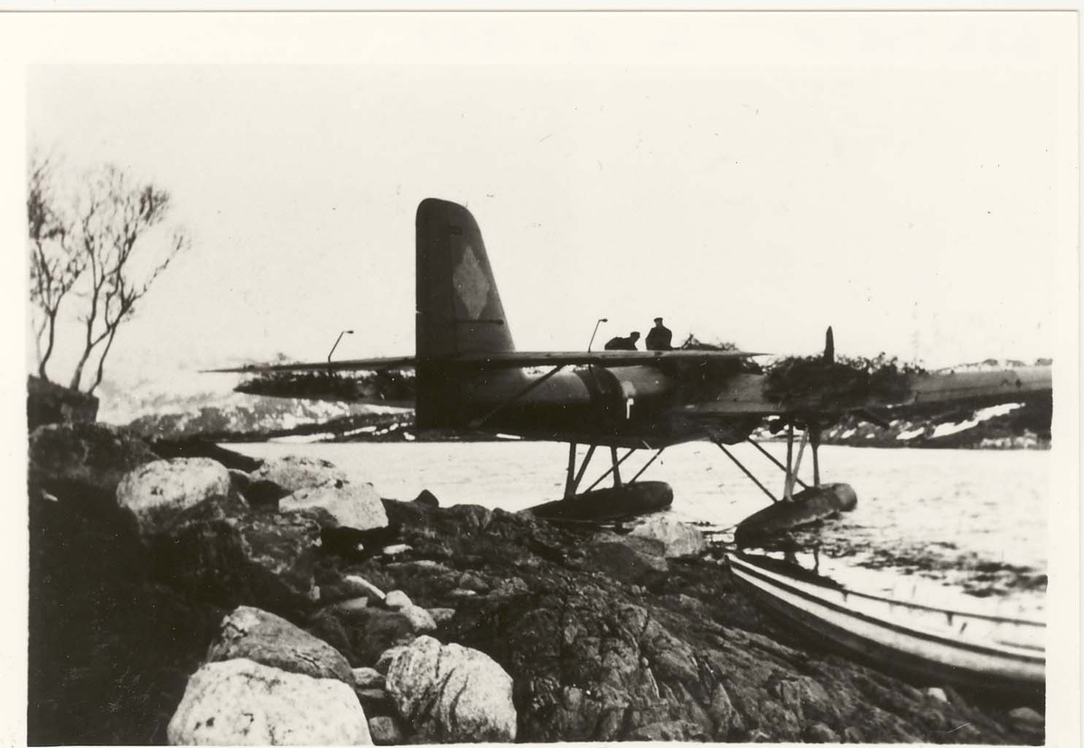 Tysk bombefly, HE 115,  nødlandet ved Brønnøysund 13. april 1940.