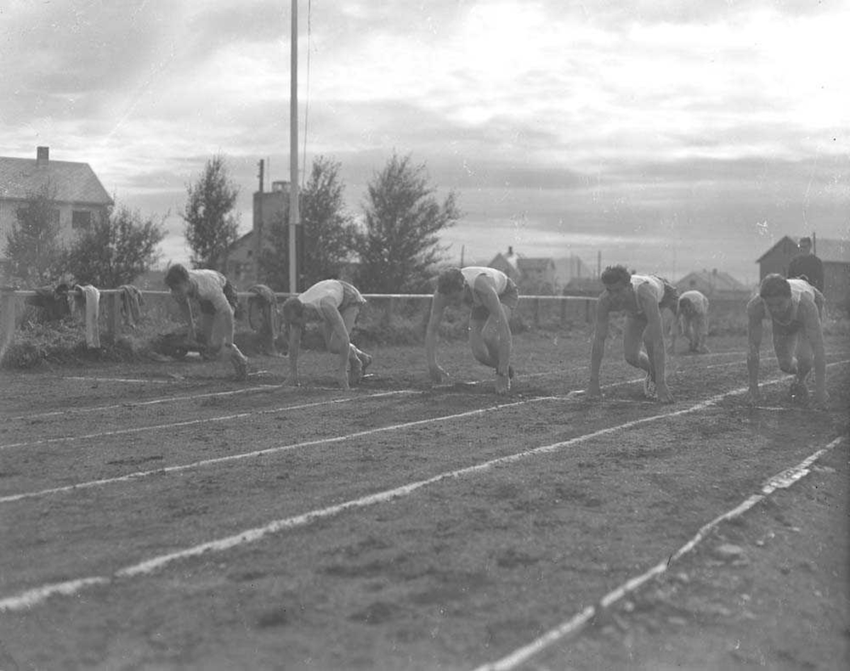 LK-mesterskap i friidrett på daværende idrettsbanen i Bodø.