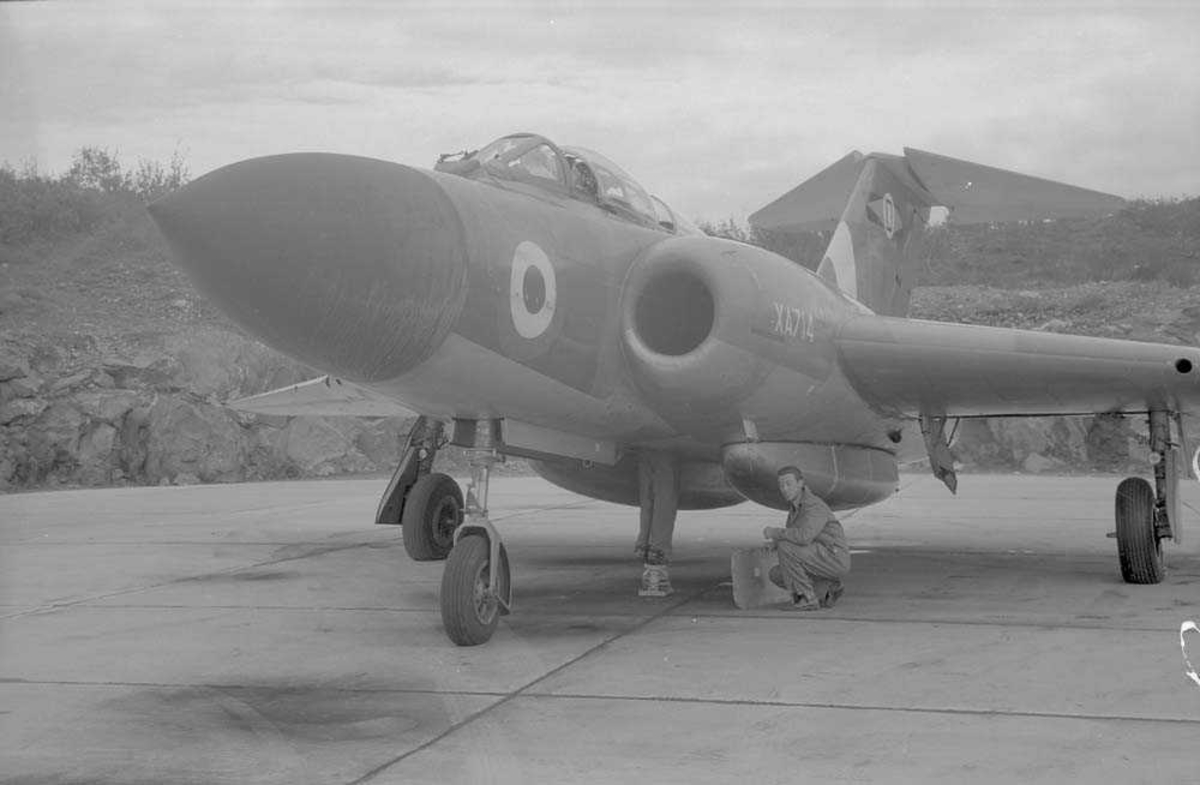 Jagerflyet Closter Javelin, RAF. Nr. XA714.