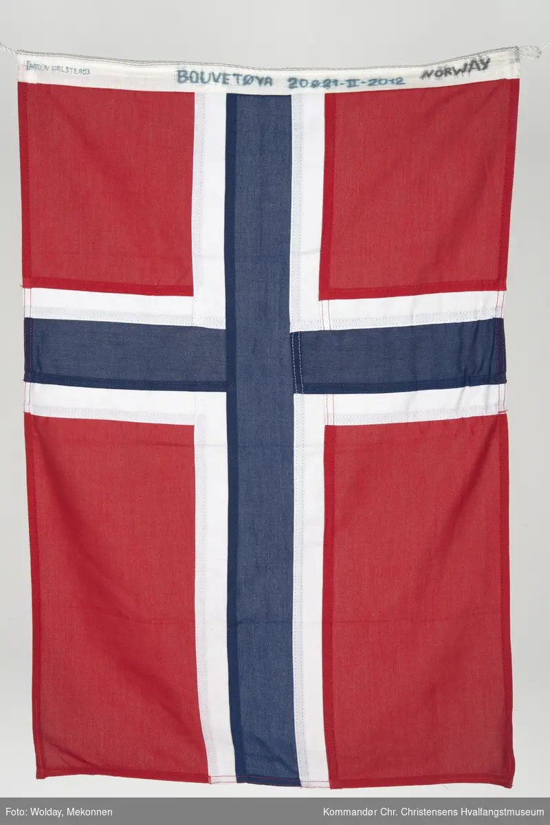 Rektangulært. Det norske flagg.