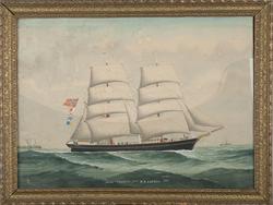 Brigg Ariel av Larvik, Capt. H. A. Larsen [Maleri]