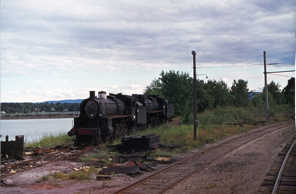 Utrangerte damplokomotiver på Hamar.