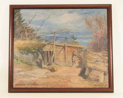 Partisanleir ved Tonsåsen [Oljemaleri]