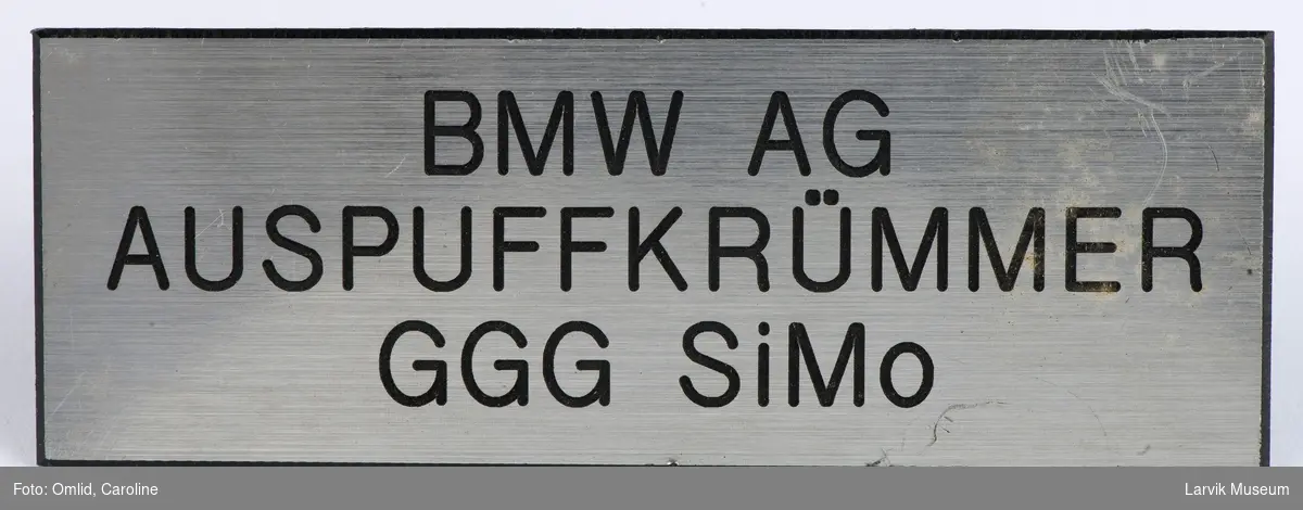 BMW AG
Auspuffkrûmmer
GGG SiMo