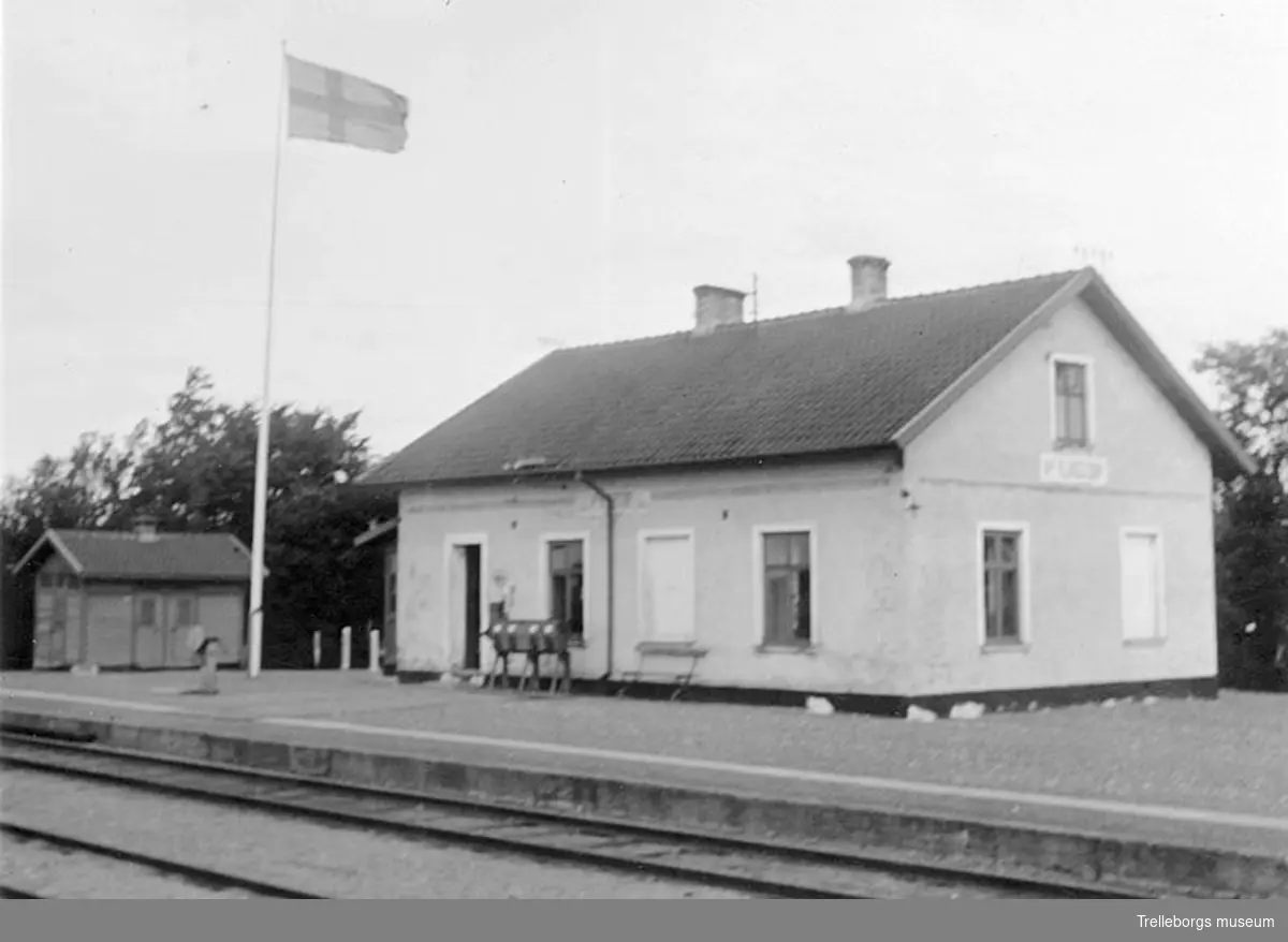 Stationshus. Malmö-Trelleborgs järnväg MTJ.Station Västra Klagstorp.