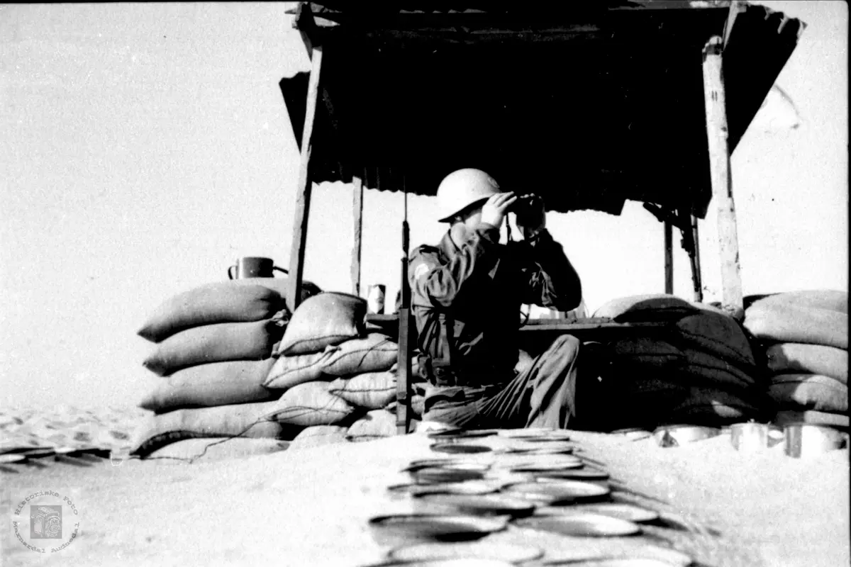 Observeasjonspost på grenssa Egypt/Israel 1959/60.