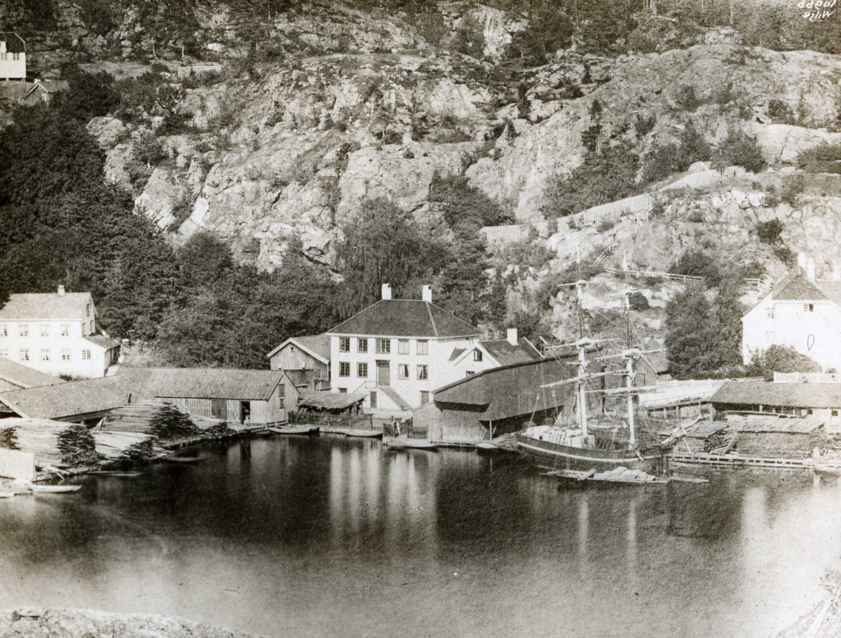 Barthebrygga - foto etter  tidligere foto (ca. 1860)