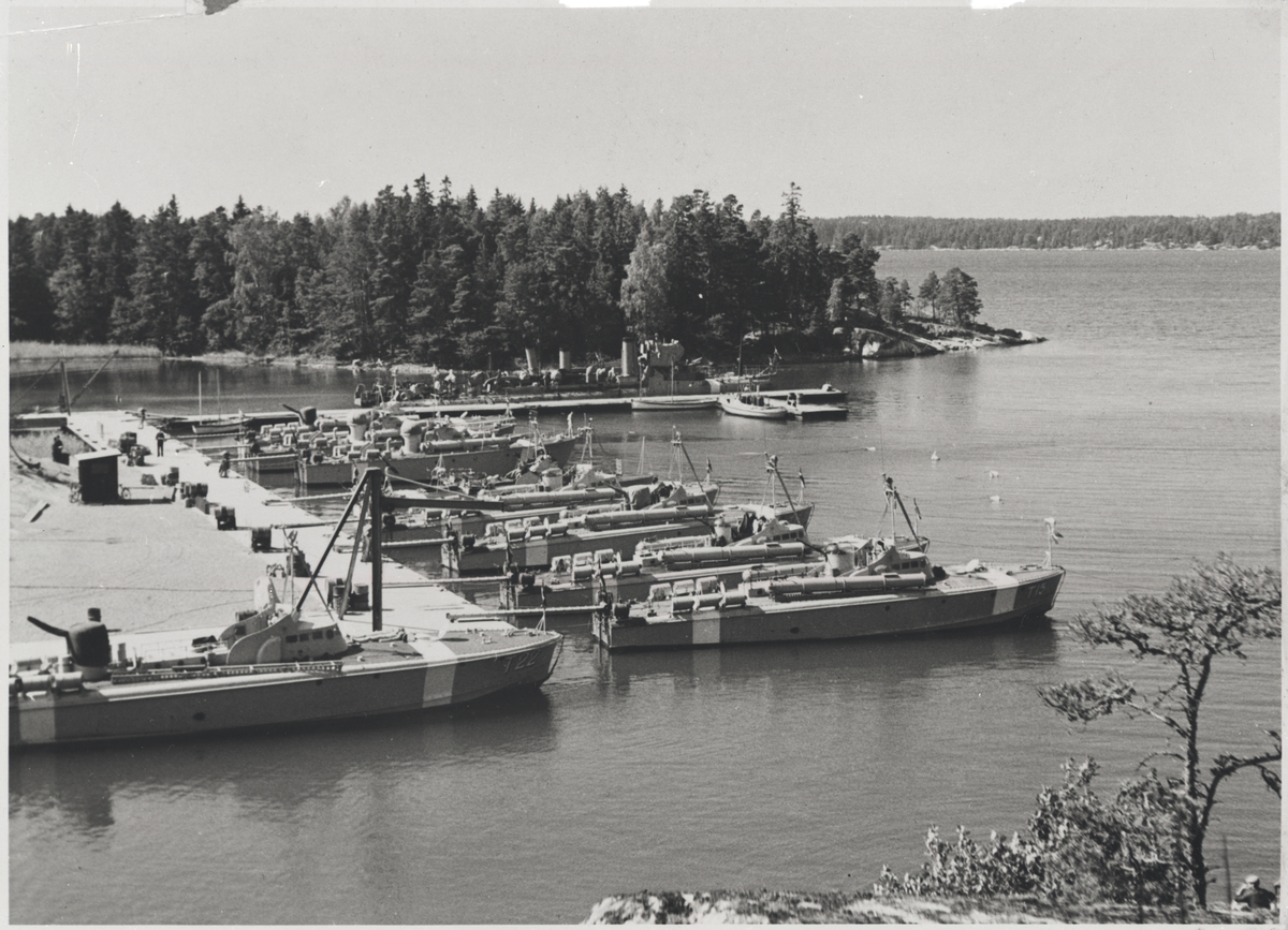 Motortorpedbåtar vid Gålö år 1943.
